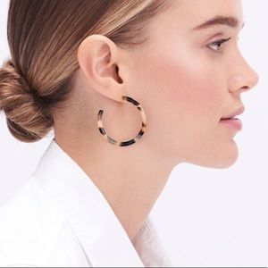 New J Crew Tortoise Hoop Earrings